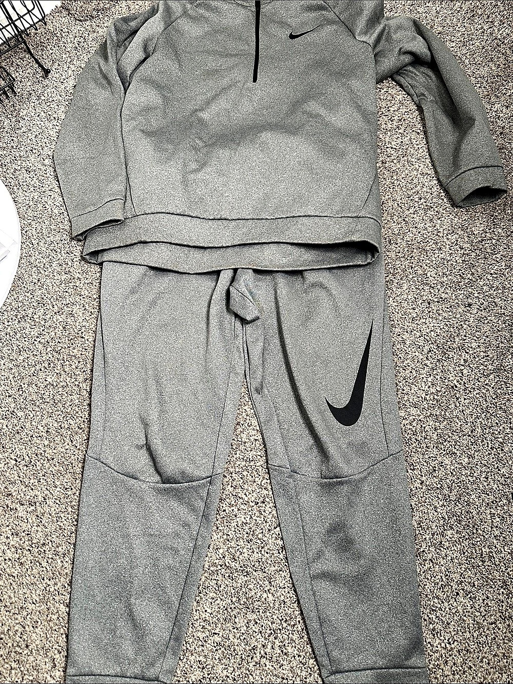 Nike Dri-FIT men  Large Gray Athletic Set top xL pant L
